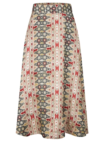 Tapis Noir Caroline Silk Skirt Green